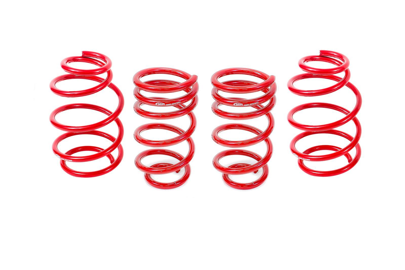 BMR Suspension SP077R Lowering Spring Kit for Chevrolet Camaro 2010-2015, 1.25 Inch Drop, Steel, Red Powder Coat