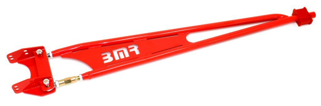 BMR Suspension TA001R Torque Arm for GM F-Body 1982-2002, Adjustable Steel with Polyurethane Bushings, Red Powder Coat