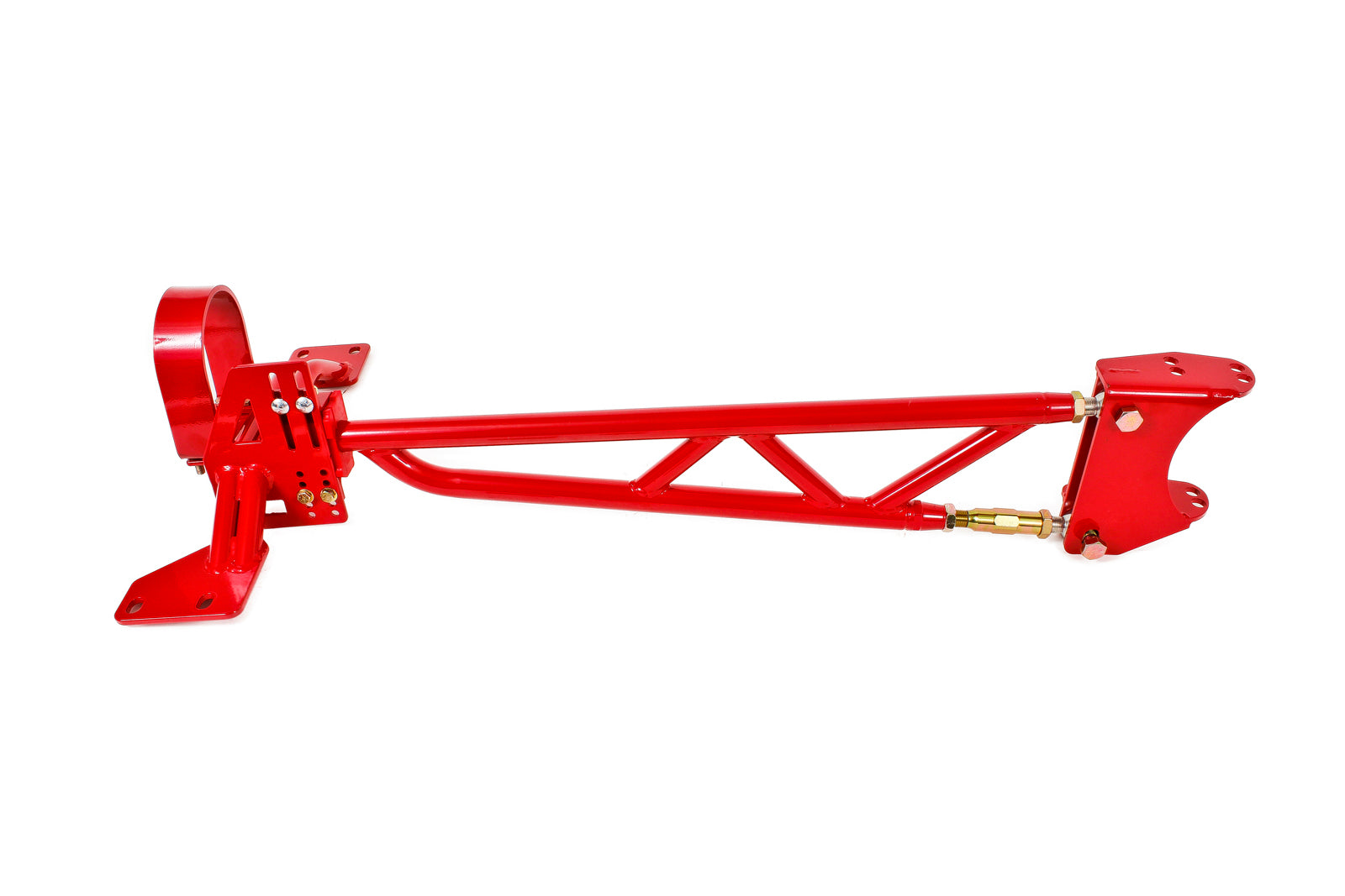 BMR Suspension TA012R Torque Arm for GM F-Body 1993-2002, Tubular, Adjustable with Polyurethane Bushings, Steel Construction, Red Powder Coat Finish