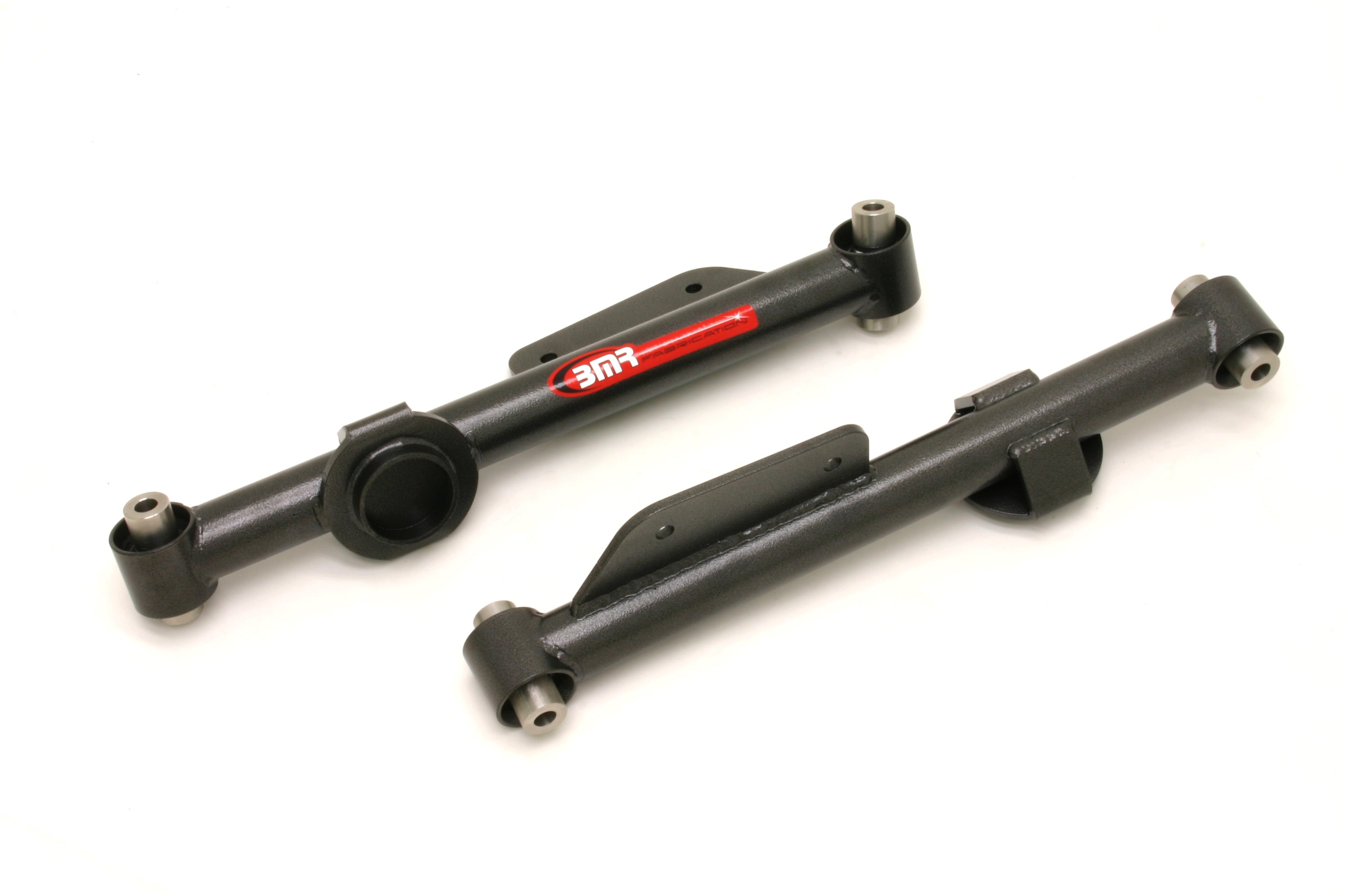 BMR Suspension TCA016H Lower Control Arms for Ford Mustang 1979-2004, Rear Tubular with Spherical Bearing, Steel, Black Powder Coat, Pair
