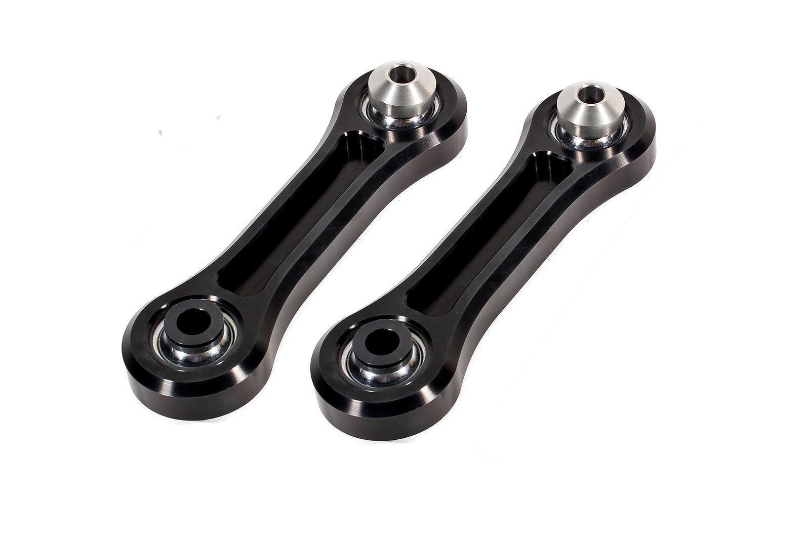 BMR Suspension TCA045 Vertical Link Rear Lower for Ford Mustang 2015-2021, Aluminum, Black Anodized, Spherical Bearing Pair