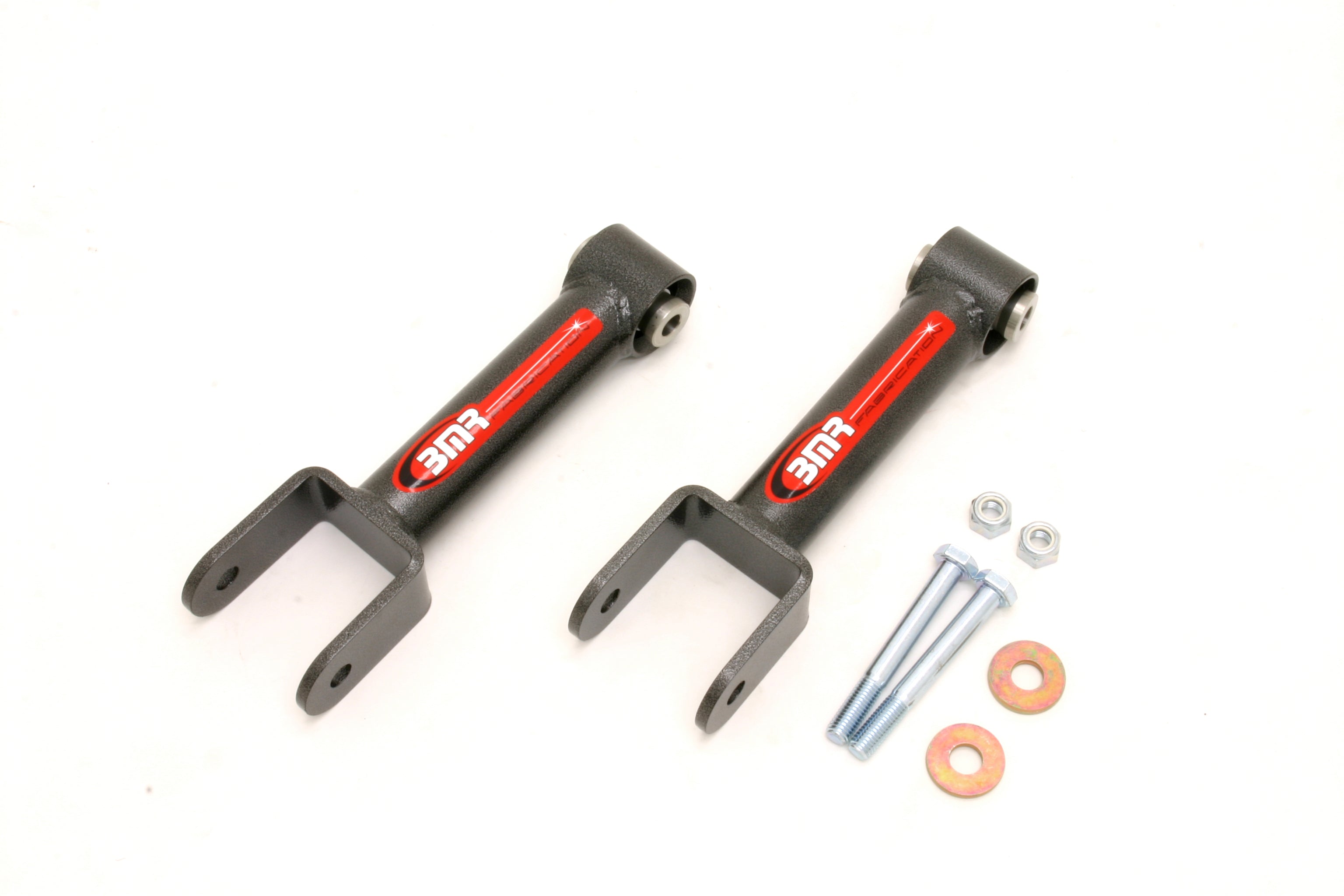 BMR Suspension UTCA013H Upper Control Arms for Ford Mustang 1979-2004, Rear Upper Tubular with Spherical Bearings, Steel, Black Powder Coat, Pair