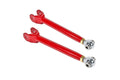 BMR Suspension UTCA062R Upper Control Arm for 2016-2017 Chevy Camaro Rear Upper Adjustable Tubular Steel with Polyurethane Bushings in Red Powder Coat
