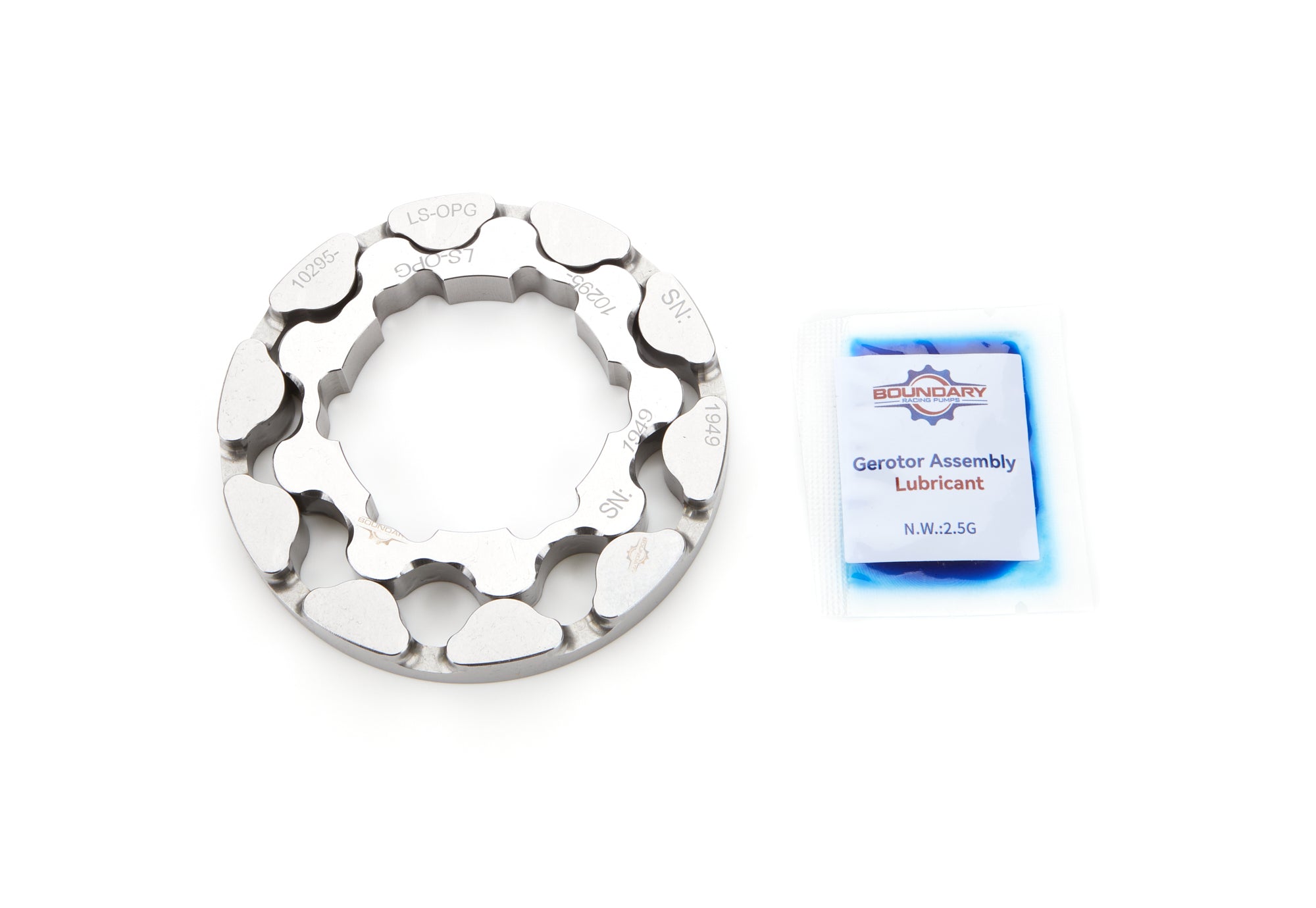 Boundary Racing Pump LS-10295-OPG Billet Oil Pump Gear Set for GM LS Series Engines, Polished Chromoly