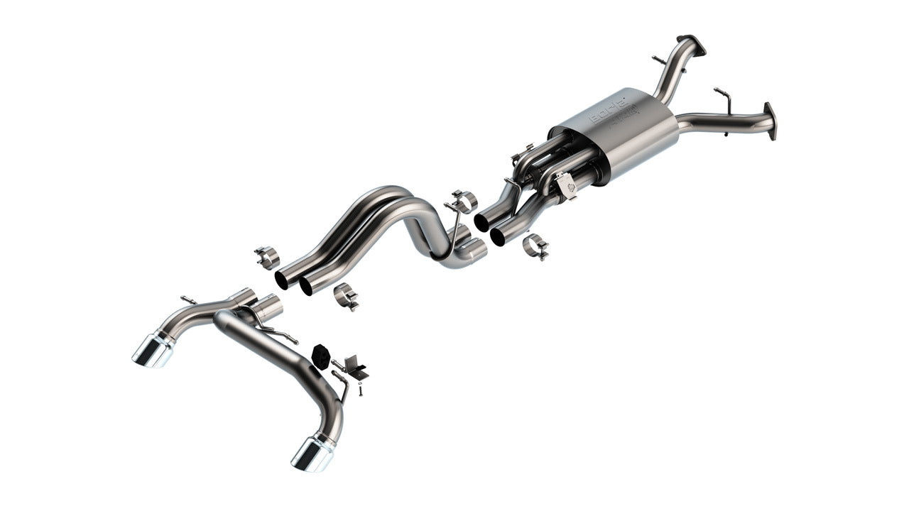Borla 140934 ATAK Cat-Back Exhaust System for Ford Bronco 3.0L with 2.75-inch Diameter and Polished Tips