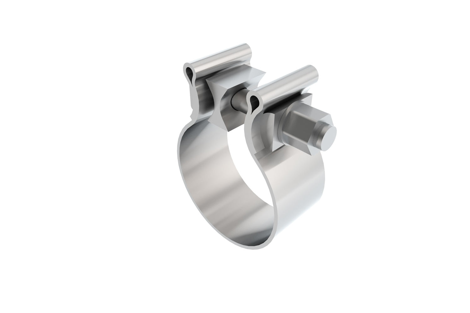 Borla T304 AccuSeal Exhaust Clamp 2.25 Inch Diameter, 1.25 Inch Wide Band, Stainless Steel