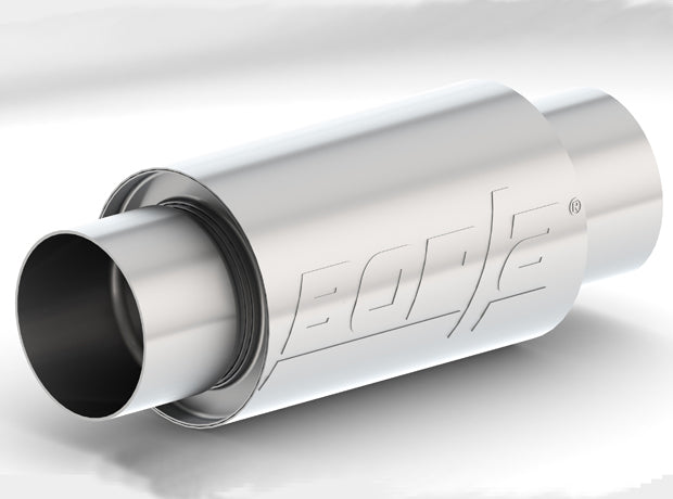 Borla 40004S XR-1 Sportsman Muffler with 3.5-Inch Inlet and Outlet, Stainless Steel, 8x5 Inch Round Body, 13 Inches Long