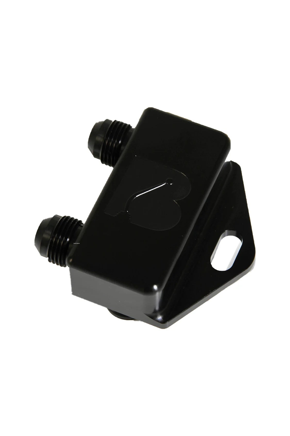 Bowler Performance Transmissions 2410002 Ford 6R80E Transmission Cooler Line Fitting, 90 Degree, 8 AN Male, Aluminum, Black Anodized