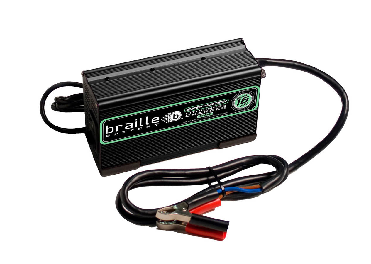 Braille Auto Battery 16325L Lithium Battery Charger Micro-Lite 16V 25A with Indicator Lights