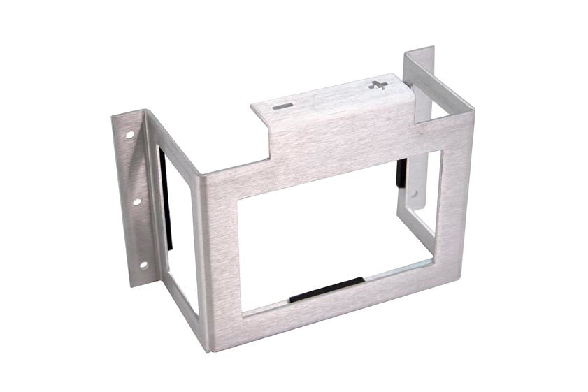 Braille Auto Battery B2018 Aluminum Battery Tray for Lay-Down Mounting, 9.2 in Length x 6.1 in Width x 3.5 in Height