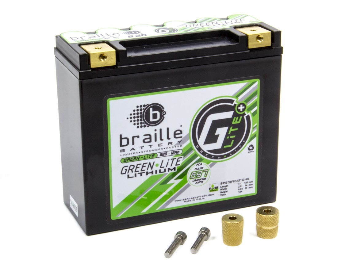 Braille Auto Battery G20 Lithium-Ion 12V Battery with 697 Pulse Cranking Amps