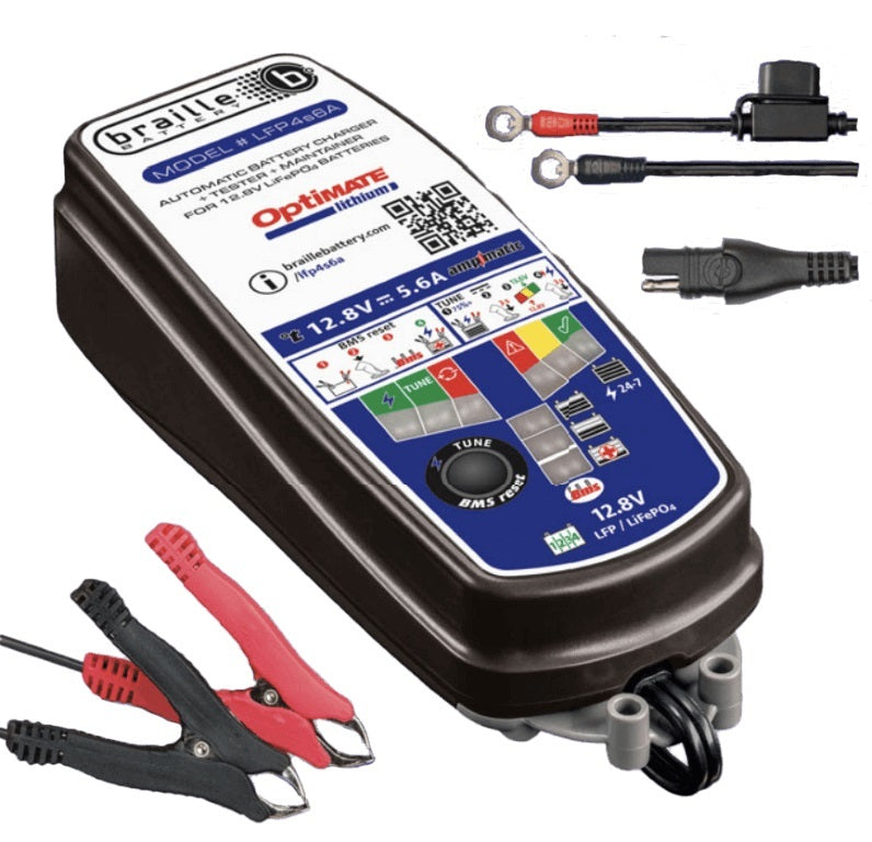 Braille Auto Battery TM393 12-Volt Lithium-Ion Battery Charger with 6 Amp Output and Indicator Lights