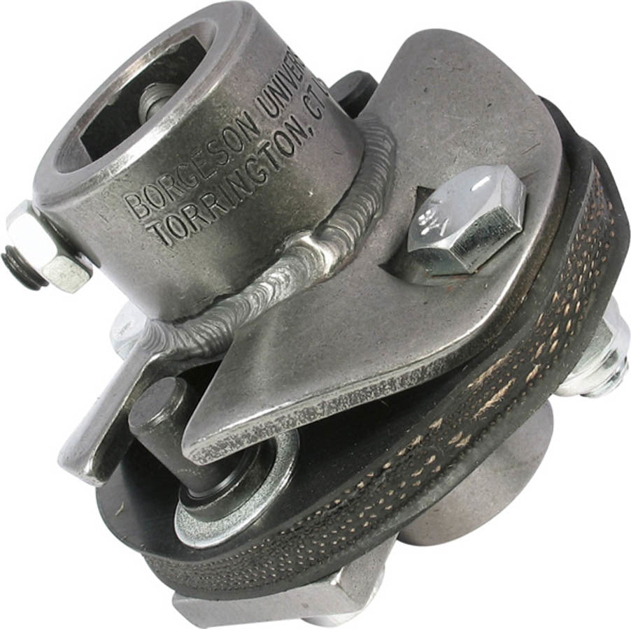 Borgeson Steering Coupler OEM Rag Joint Style 3/4 Inch 30 Spline to 1 Inch Double D Steel