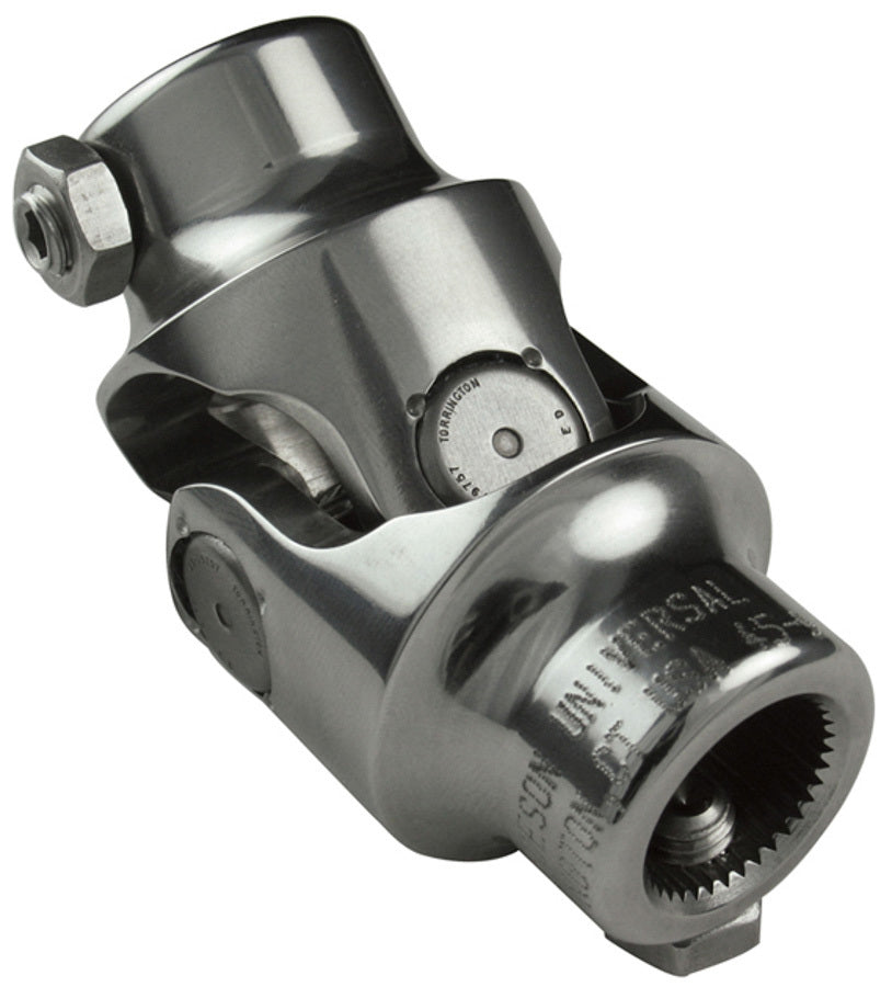 Borgeson Polished Universal Joint 3/4 Inch - 36 Spline to 3/4 Inch - 36 Spline Stainless Steel
