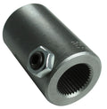 Borgeson Steering Shaft Coupler 311200, 9/16 Inch 36 Spline to 3/4 Inch Smooth Bore, Steel, Weld-On