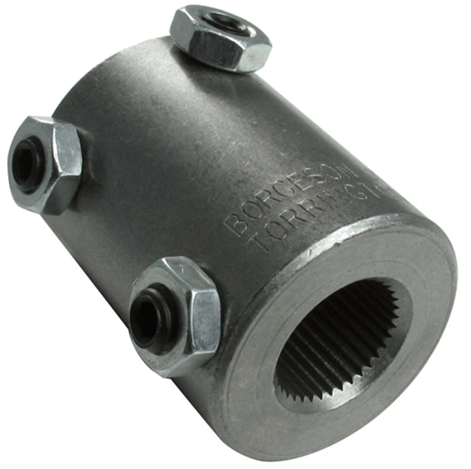 Borgeson 313449 Steering Shaft Coupler 3/4-Inch 36-Spline to 3/4-Inch Double D Steel