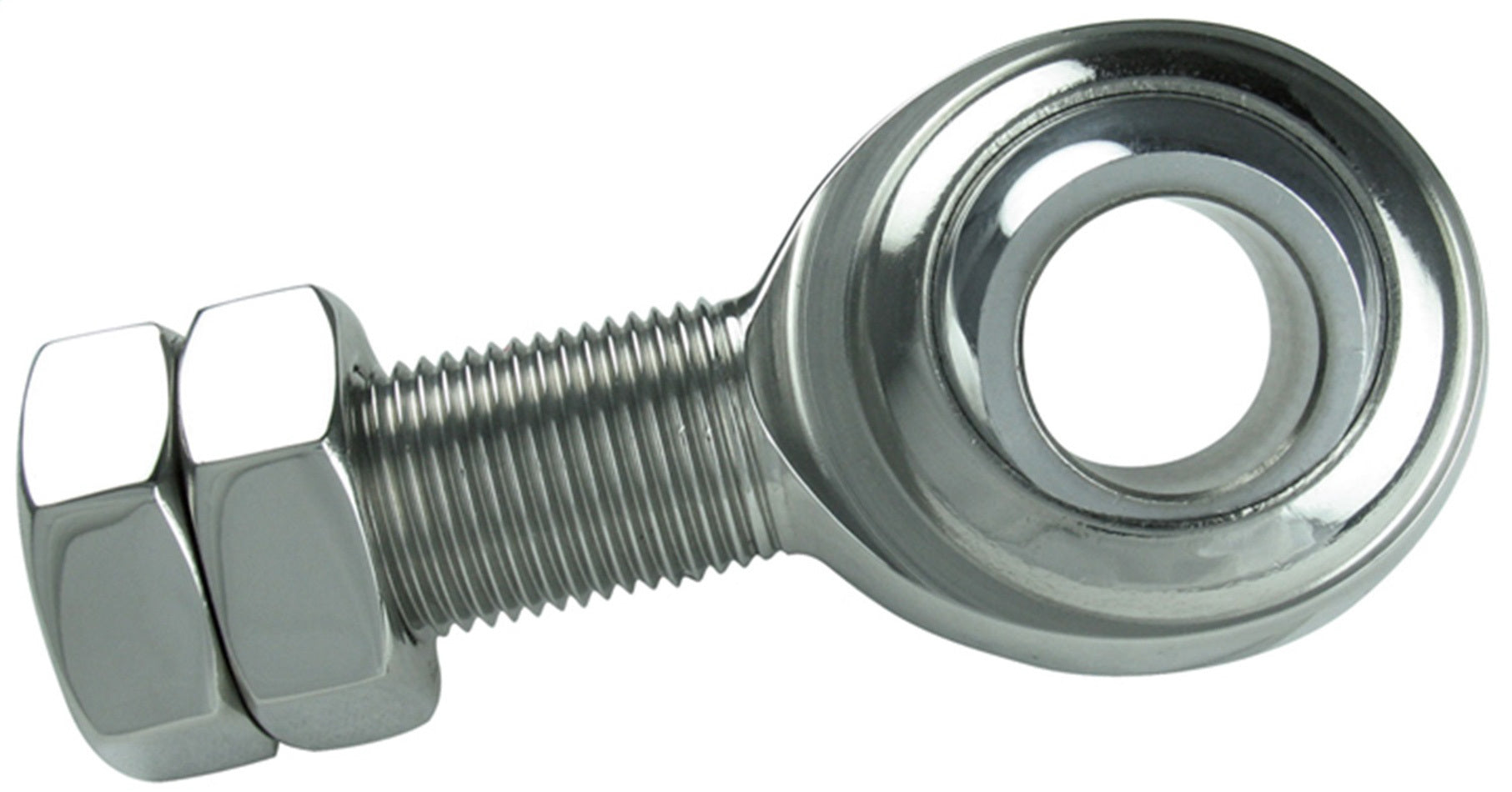 Borgeson 720000 Polished Stainless Steel Steering Shaft Support with Spherical Rod End and 3/4-16 Inch Right Hand Male Thread