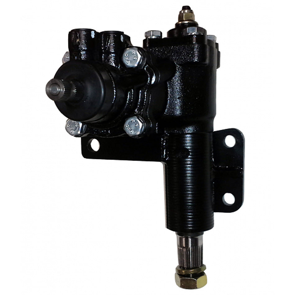 Borgeson Power Steering Box for Mopar 1962-1982, 3-Bolt, 11/16 Inch, 36 Spline, 14:1 Ratio, Iron Construction, Black Finish