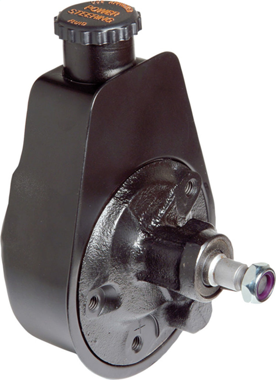 Borgeson Rebuilt Saginaw Power Steering Pump with Steel Housing and Black Finish