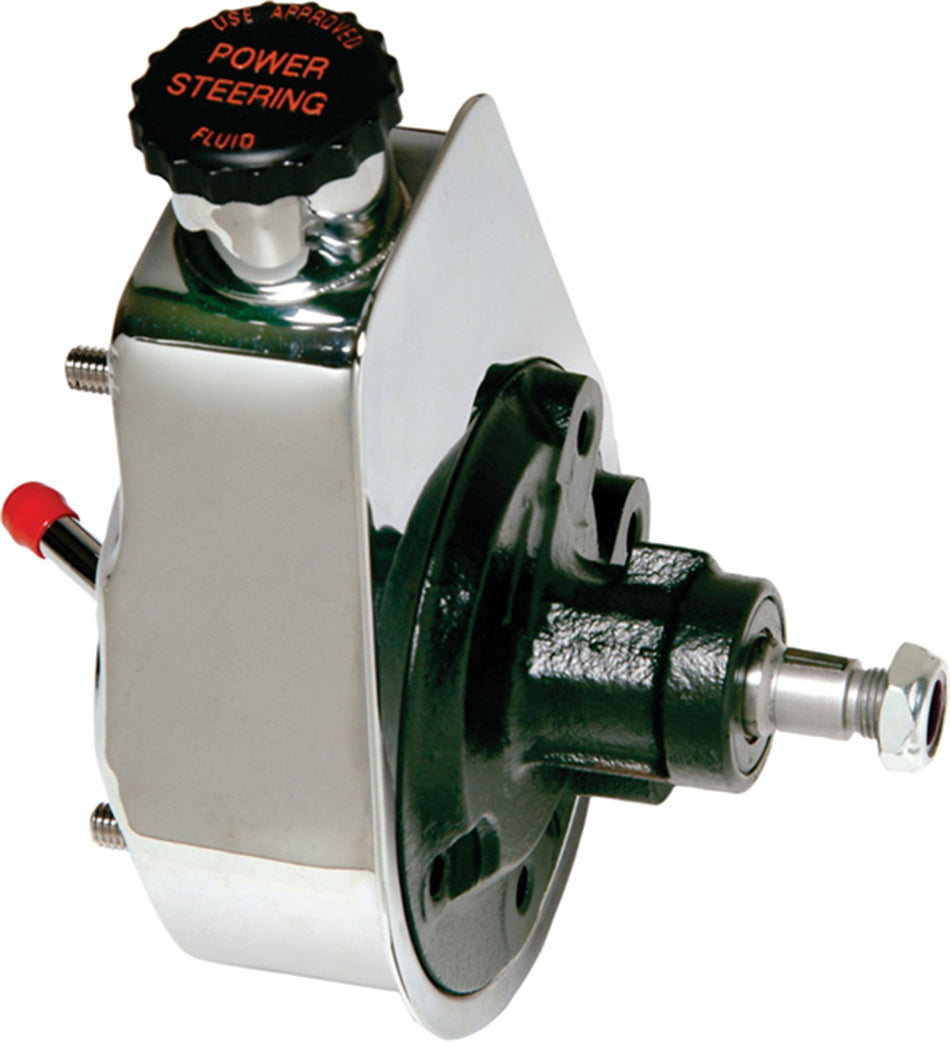Borgeson Rebuilt Saginaw Power Steering Pump with Chrome Finish