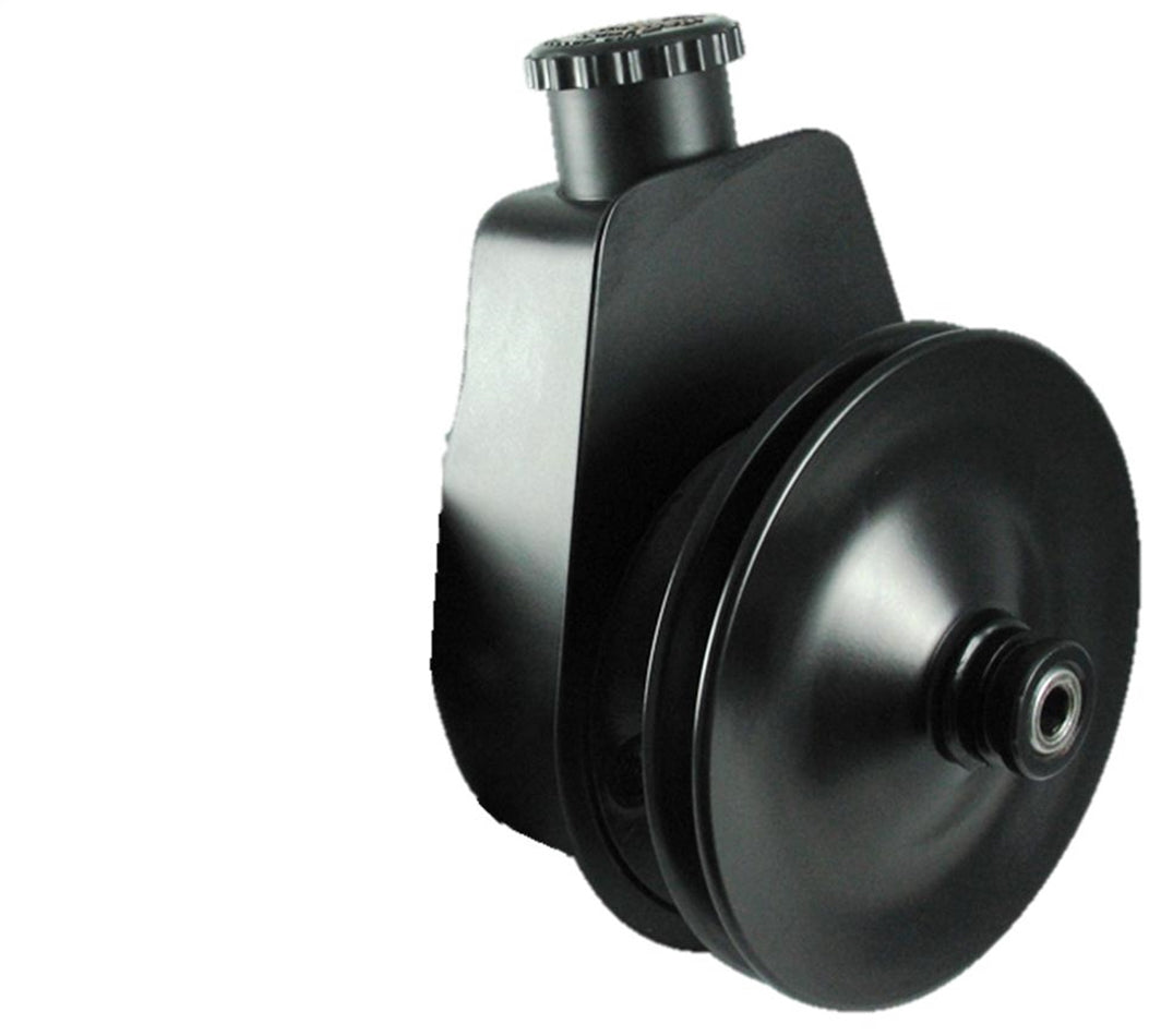 Borgeson Power Steering Pump Saginaw V-Belt Pulley Steel with Black Powder Coat