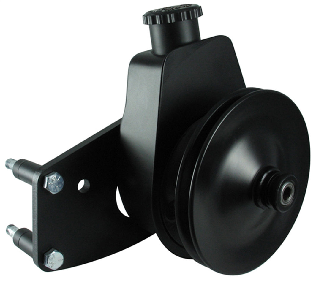 Borgeson Power Steering Pump with Bracket and V-Belt Pulley for Small Block Ford