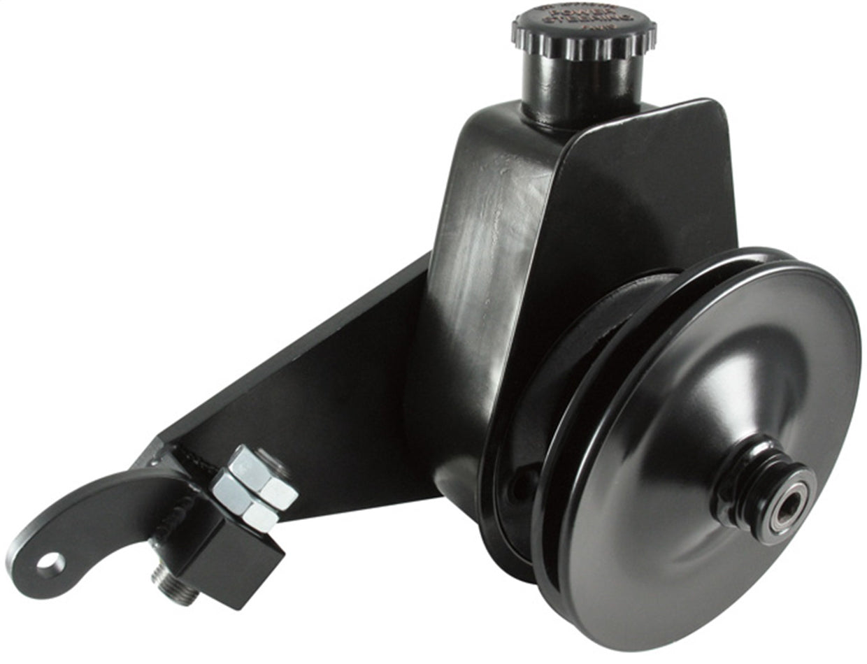 Borgeson Power Steering Pump Upgrade Kit for Small Block Ford with Steel V-Belt Pulley and Bracket Part 800335