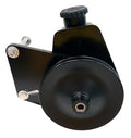 Borgeson Power Steering Pump for Mopar Big Block B / RB Series - Saginaw, Steel Bracket with V-Bolt Pulley, Black Powder Coat Finish