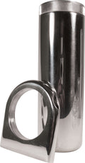 Borgeson Polished Billet Power Steering Reservoir with Bracket, 7 Inch Tall, 2.5 Inch Diameter, Aluminum