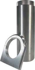 Borgeson Machined Remote Power Steering Reservoir with Aluminum Construction, 7 Inches Tall, 2.5 Inches Diameter, 3/8 Inch NPT Male Inlet, 5/8 Inch NPT Male Outlet