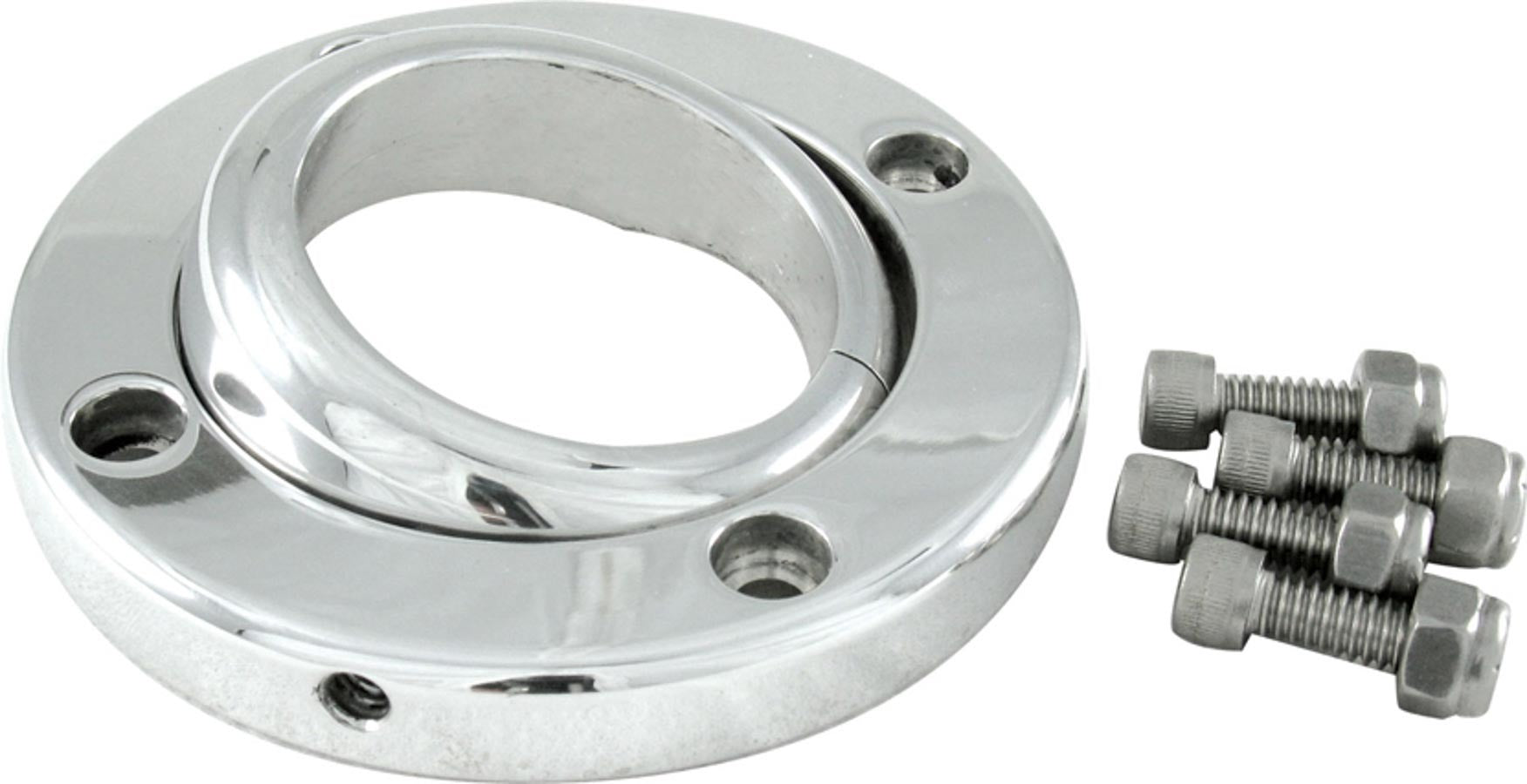 Borgeson 909004 Swivel Floor Mount for 2 Inch Steering Column, Polished Aluminum
