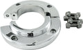 Borgeson 909008 Split Swivel Floor Mount for 2 Inch Diameter Steering Column, Polished Aluminum