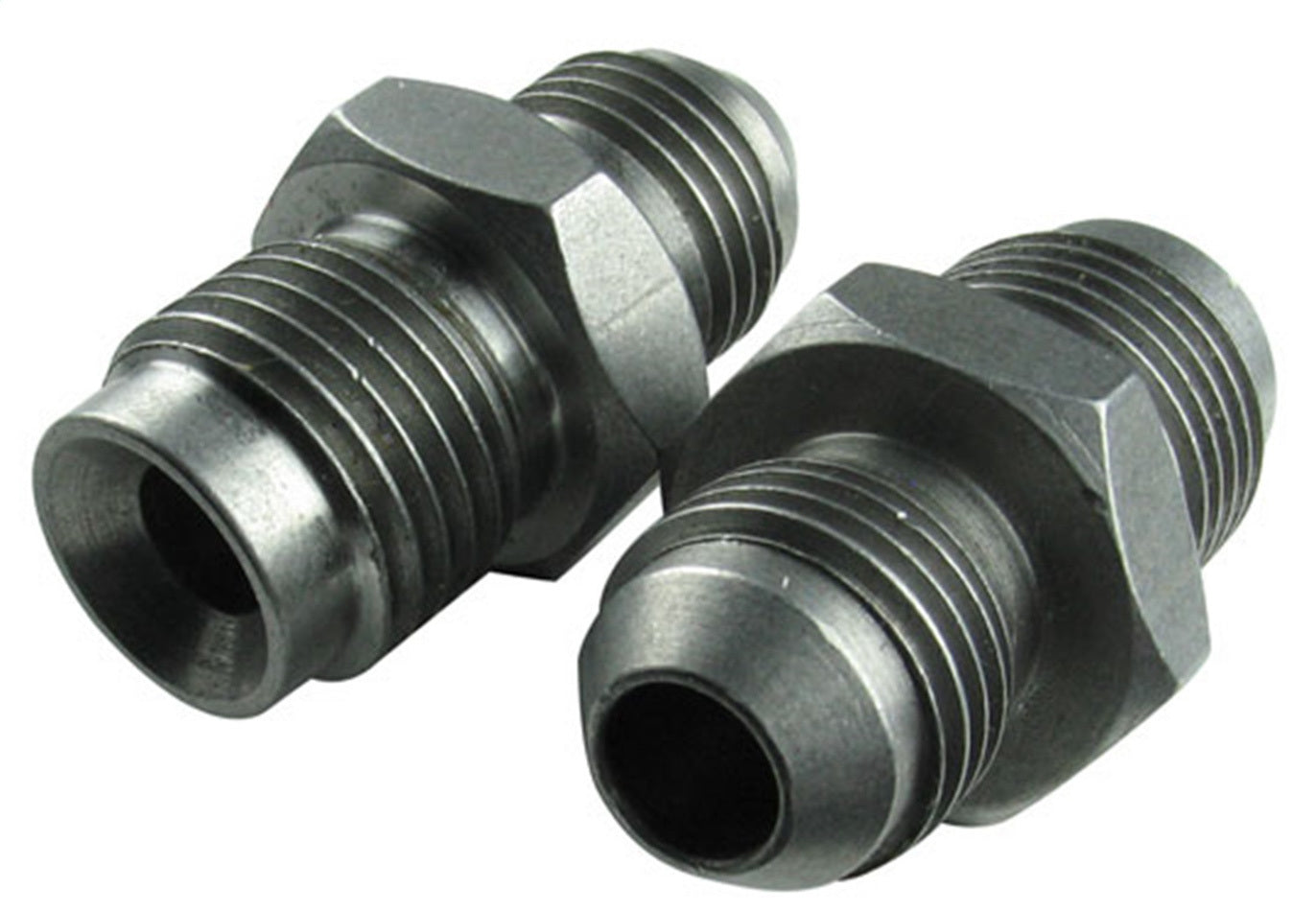 Borgeson 925121 Steering Box Hose Adapter Kit, 6 AN Male to 16mm x 1.50 Inverted Flare Male, Steel, Natural Finish