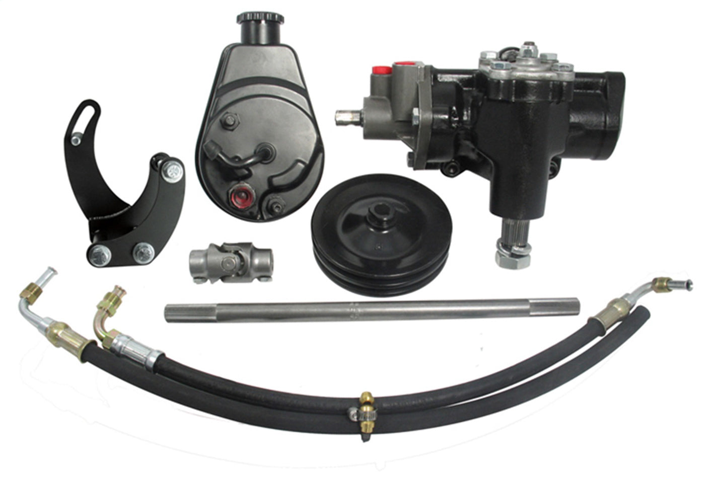 Borgeson Power Steering Conversion Kit for Small Block Chevy 1958-1964 with 14 to 1 Ratio