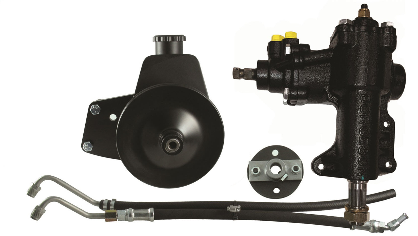 Borgeson Power Steering Box Kit for 1968-1970 Ford Mustang with Manual Steering, 14:1 Ratio, Iron Construction