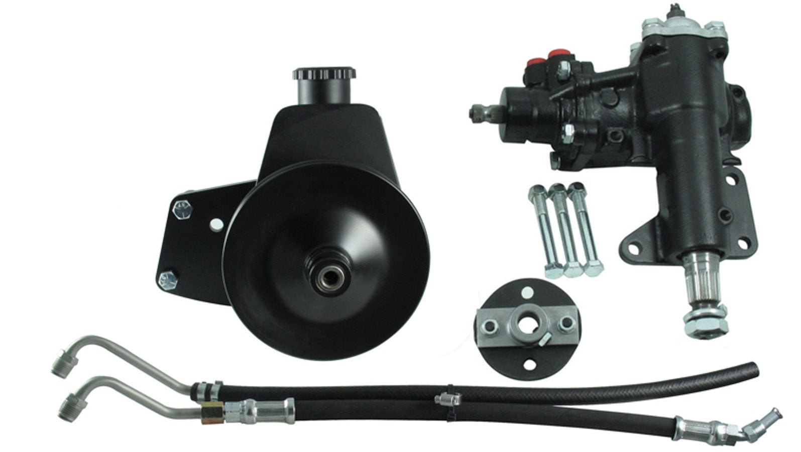 Borgeson Power Steering Conversion Box for Mid-Size Ford Cars Part 999052, 14:1 Ratio, 1-1/8 Inch Sector Shaft, Iron Construction, Black Finish