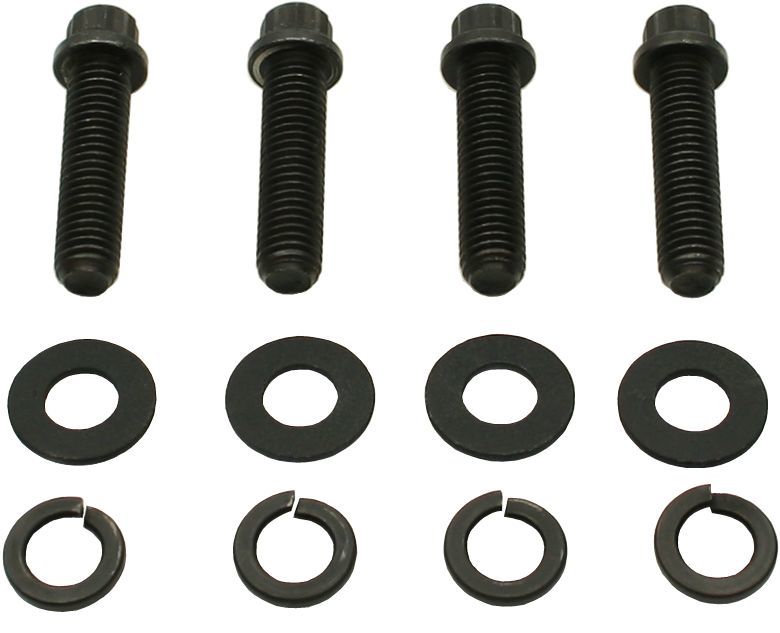 Brinn Transmission 74064 Bellhousing Bolt Kit, 1/2-13 Inch Thread, 2 Inch Length, 12 Point Head, Chromoly Steel, Black Oxide Finish, Set of 4
