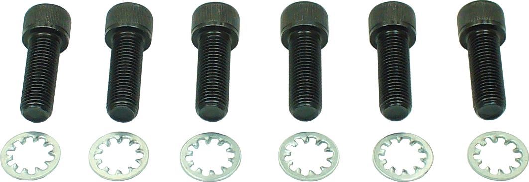 Brinn Transmission Flywheel Bolt Kit for Small Block Chevy 86 and Up, 7/16-20 Thread, 1 Inch Long, Allen Head Steel, Black Oxide Finish
