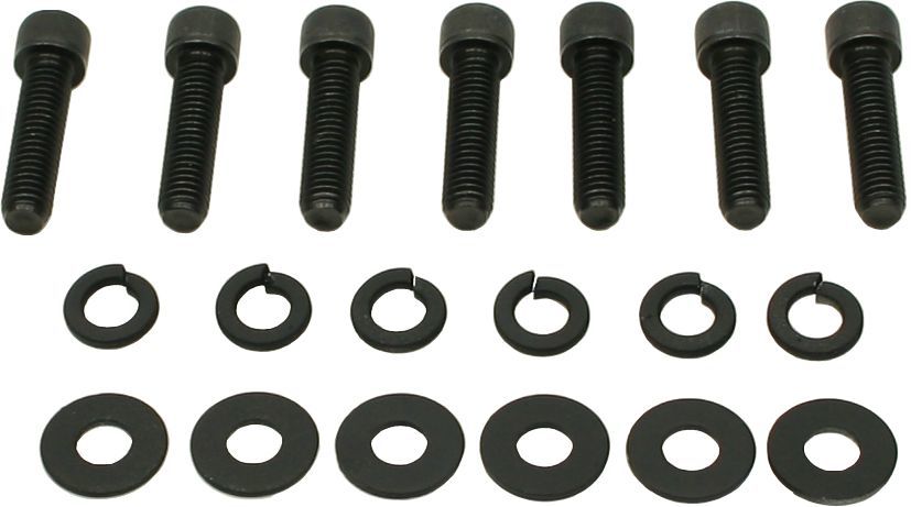 Brinn Transmission Bellhousing Mounting Kit Part Number 79135, 3/8-16 Inch Thread, 1.875 Inch Length, Steel with Black Oxide Finish, Allen Head Bolts with Washers, Set of 7