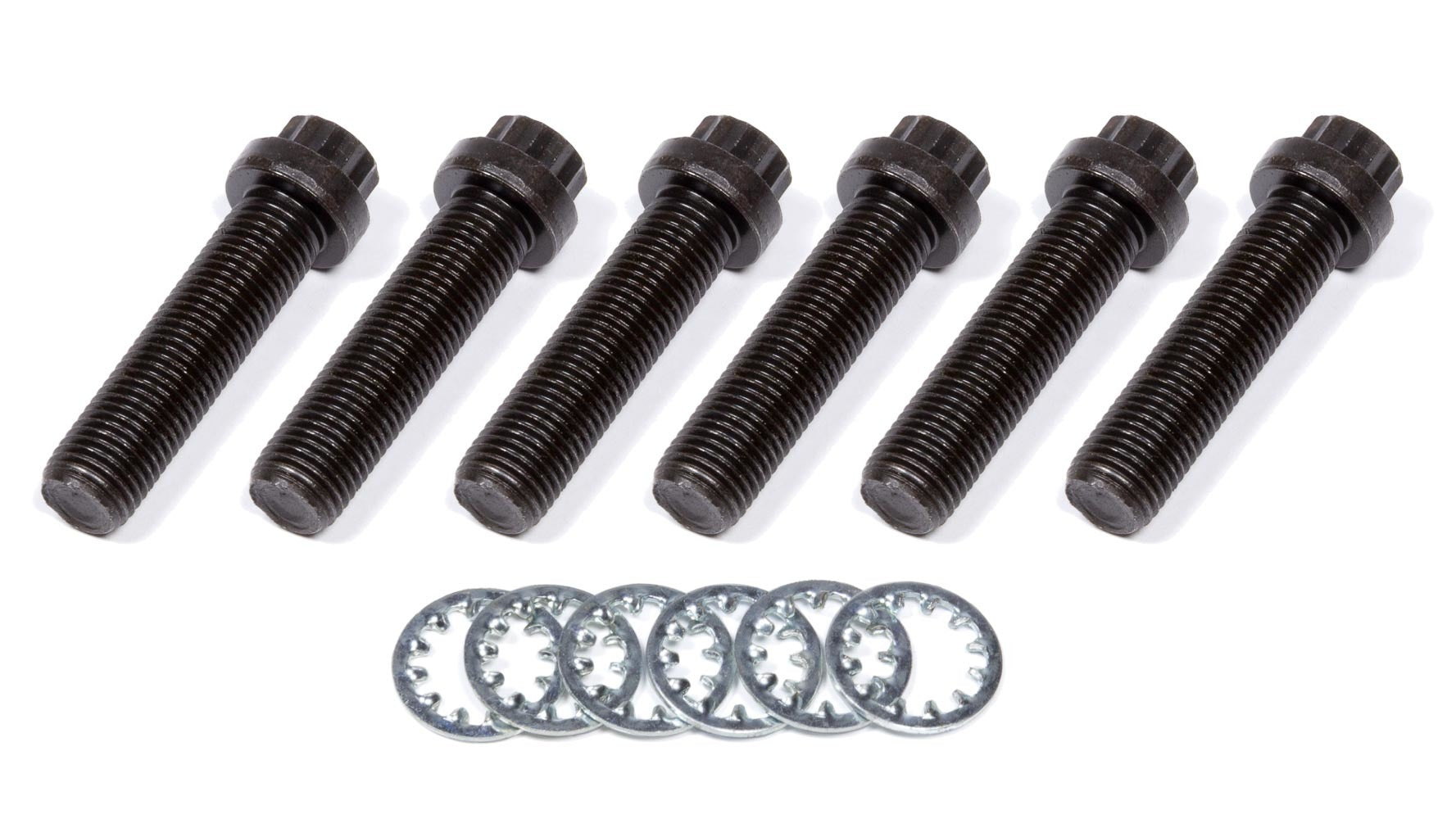 Brinn Transmission Flywheel Bolt Kit for Small Block Ford, 7/16-20 Thread, 0.925 Inch Length, Black Oxide Chromoly, Set of 6