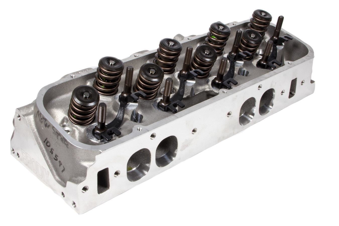 Brodix BBC 270cc Race Rite Head with 2.25 Inch Intake and 1.88 Inch Exhaust Valves, Aluminum, Angle Plug, Assembled
