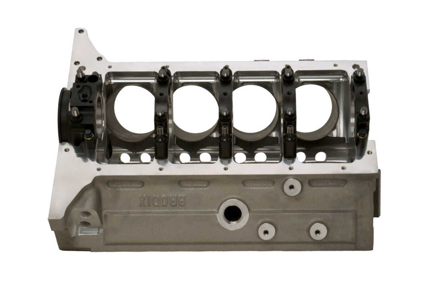 Brodix SBC Aluminum 410 Sprint Car Block Part Number 8011000 with 4.125-Inch Bore and 9.025-Inch Deck Height