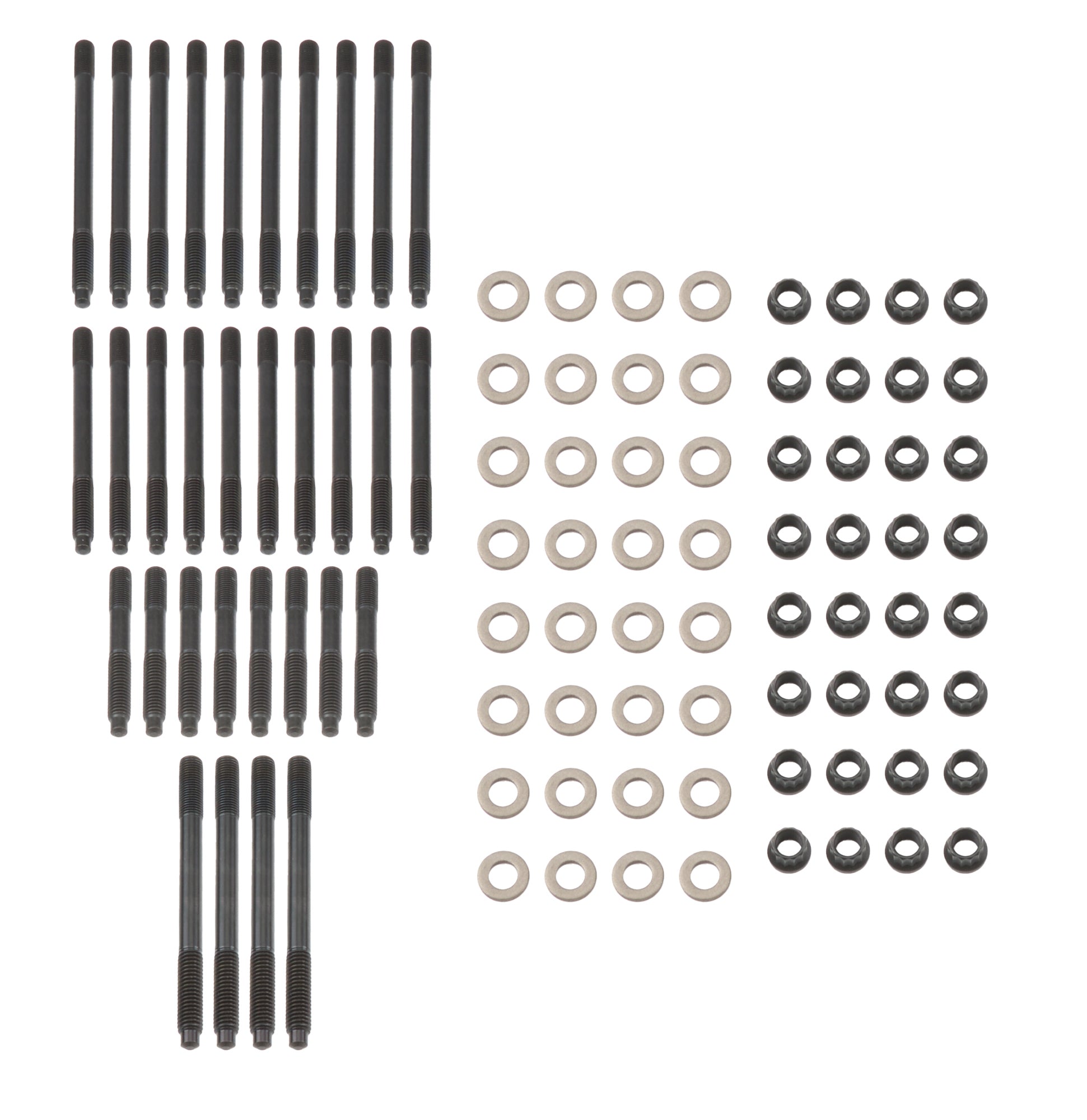 Brodix SK HS Big Block Chevy Cylinder Head Stud Kit with 12 Point Chromoly Nuts and Black Oxide Finish