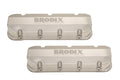 Brodix VC 201 Tall Fabricated Aluminum Valve Cover Set for Big Block Chevy with Brodix Logo