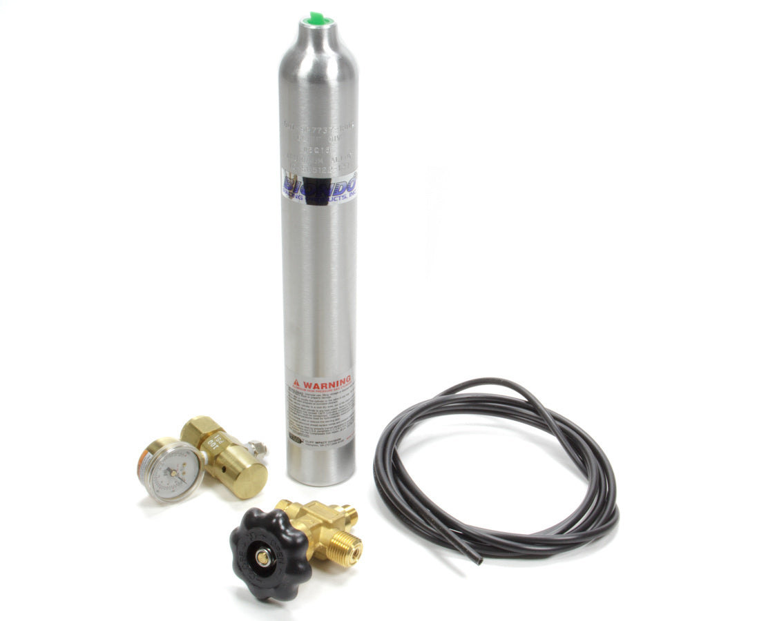 Biondo Racing Products BK100E CO2 Bottle and Regulator Kit, 10 oz Capacity, 100 PSI, Aluminum, Natural Finish