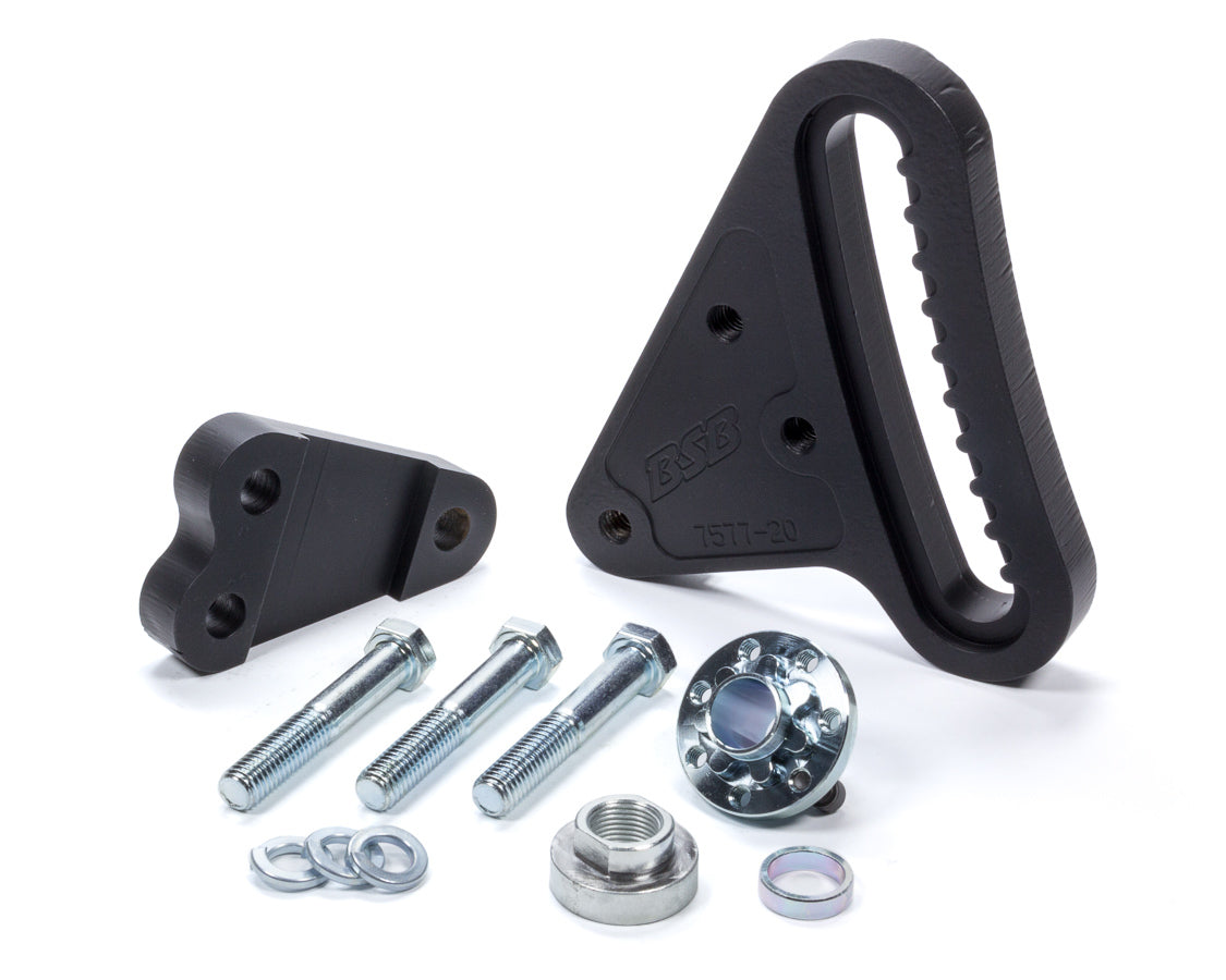 BSB Manufacturing Panhard Bar Bracket 7577-20 Frame Mount, Adjustable Steel with Black Powder Coat, 2-Inch Square Tubing