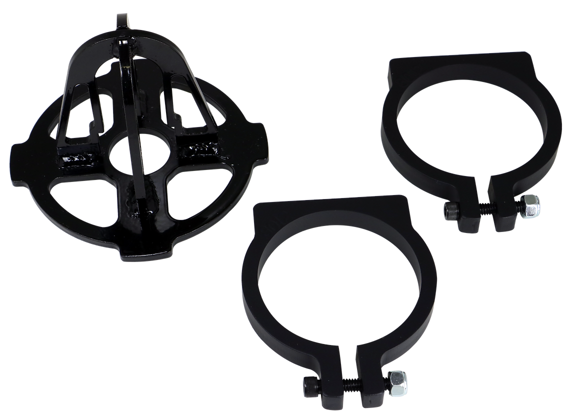 BSB Manufacturing Spring Cup Lower Rear Clamp-On Mount with Steel Construction and Black Powder Coat Finish