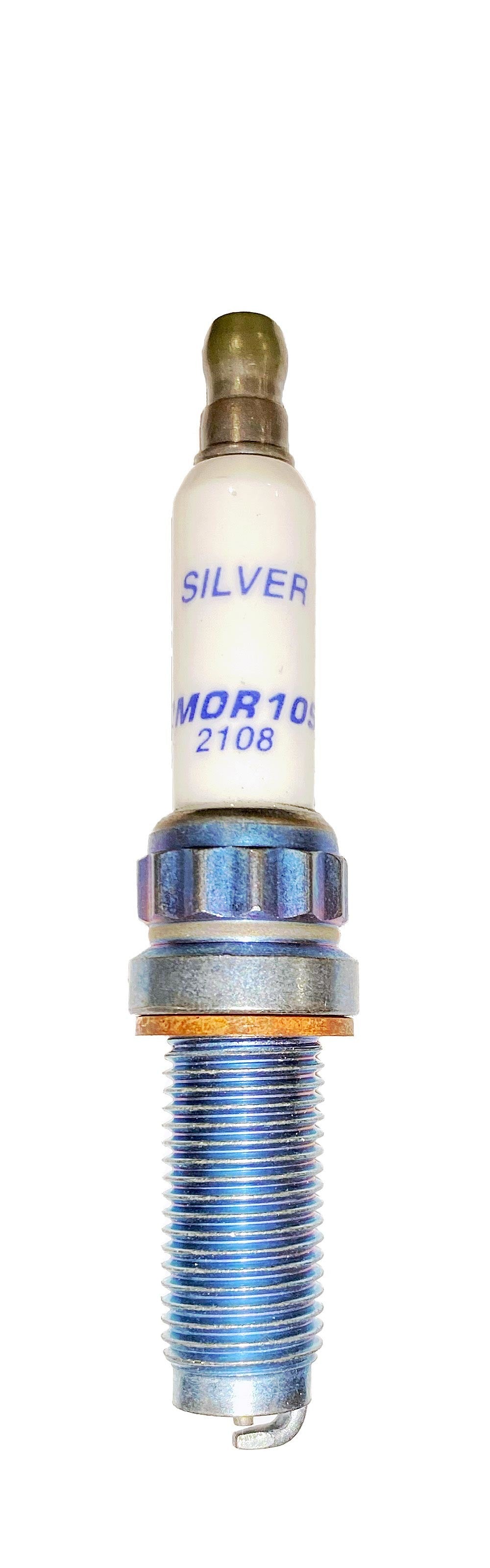 Brisk Racing Spark Plug 2MOR10S Silver Racing Series 12mm Thread 26.1mm Reach Heat Range 10 Gasket Seat Resistor
