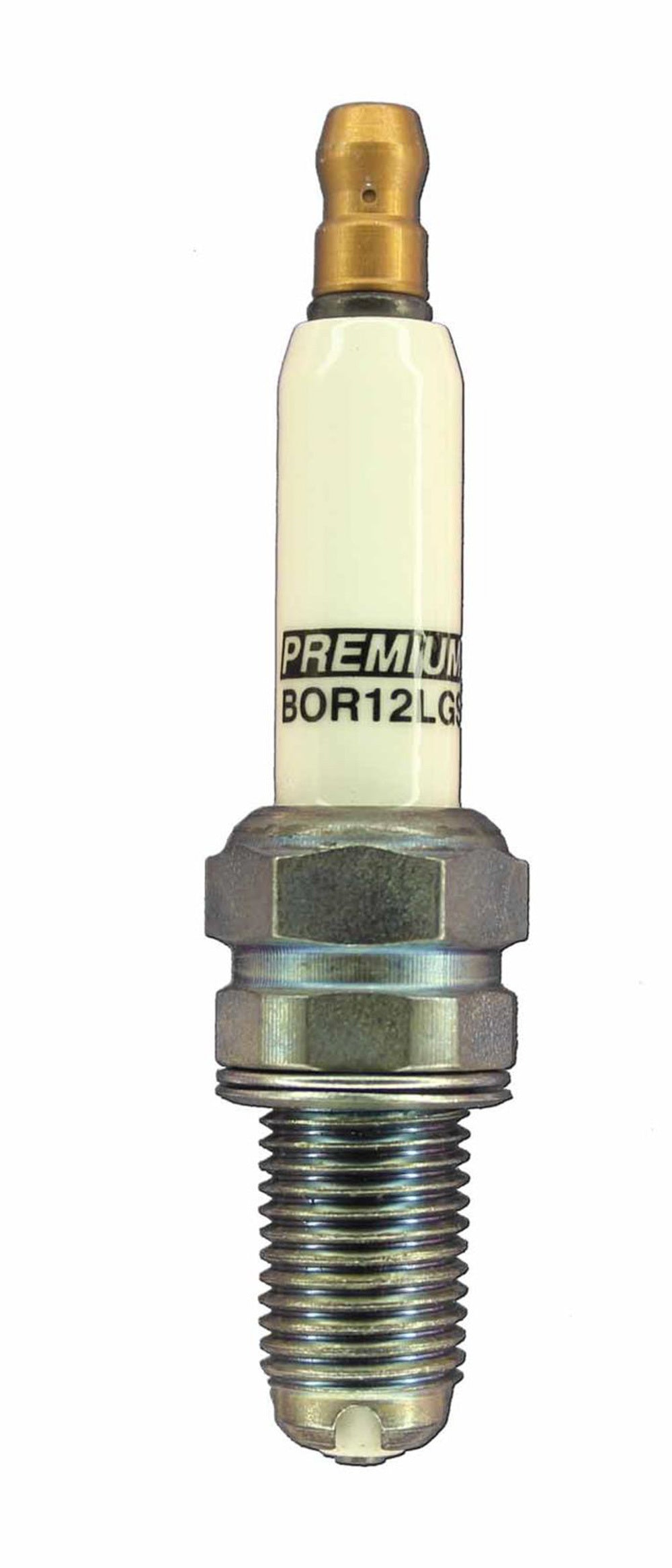 Brisk Racing Spark Plug BOR12LGS Premium Racing 12 mm Thread 19 mm Reach Heat Range 12 Gasket Seat Resistor