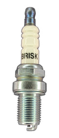 Brisk Racing Spark Plug DR14S Silver Racing 14mm Thread 19mm Reach Heat Range 14 Gasket Seat Resistor